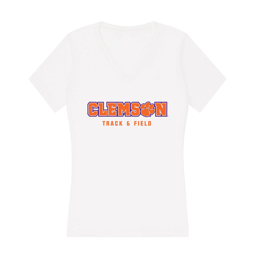 Clemson - NCAA Men's Track & Field : Drake Risser - Women's V-Neck T-Shirt-0