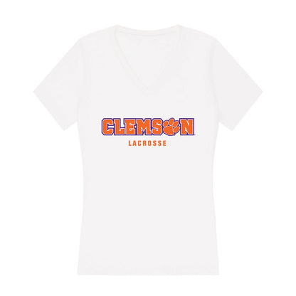 Clemson - NCAA Women's Lacrosse : Demma Hall - Women's V-Neck T-Shirt-0