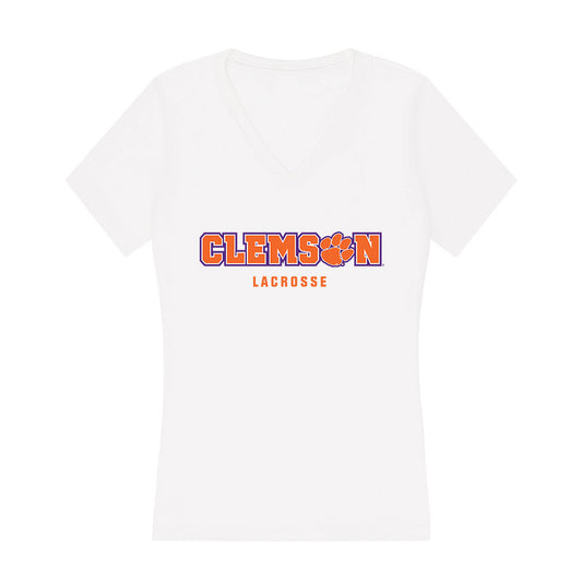 Clemson - NCAA Women's Lacrosse : Demma Hall - Women's V-Neck T-Shirt-0