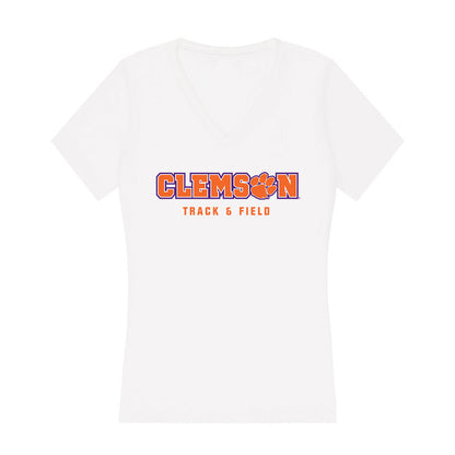 Clemson - NCAA Women's Track & Field : Christianne Akintayo - Women's V-Neck T-Shirt-0