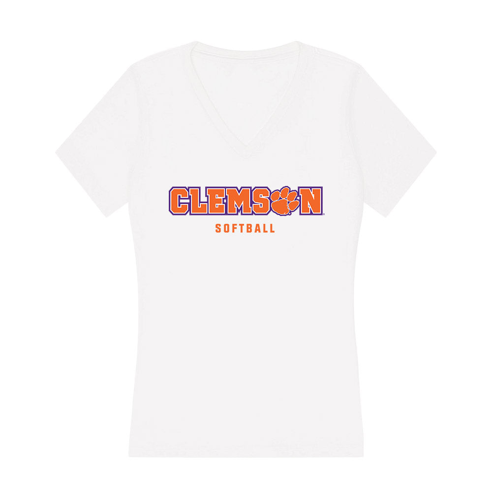 Clemson - NCAA Softball : Taylor Pipkins - Women's V-Neck T-Shirt-0