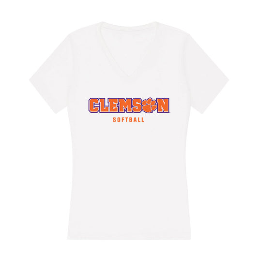 Clemson - NCAA Softball : Taylor Pipkins - Women's V-Neck T-Shirt-0