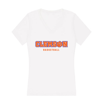 Clemson - NCAA Women's Basketball : Hannah Kohn - Women's V-Neck T-Shirt-0