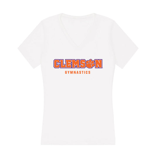 Clemson - NCAA Women's Gymnastics : Eve Jackson - Women's V-Neck T-Shirt-0