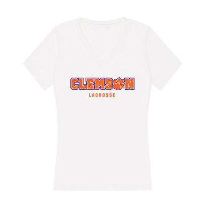 Clemson - NCAA Women's Lacrosse : Caitlin McElwee - Women's V-Neck T-Shirt-0