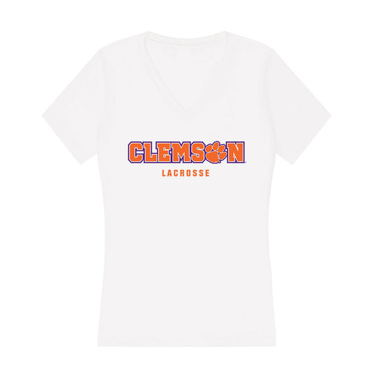 Clemson - NCAA Women's Lacrosse : Caitlin McElwee - Women's V-Neck T-Shirt-0