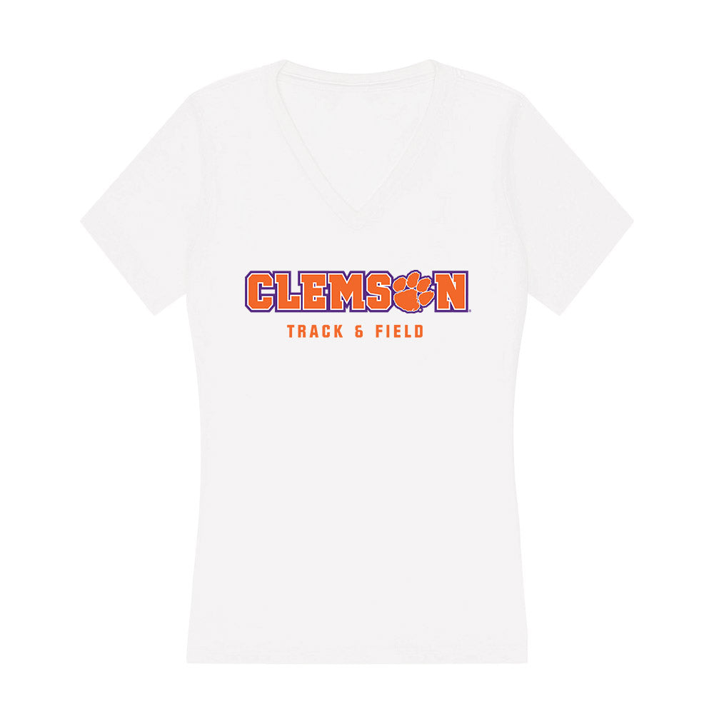 Clemson - NCAA Men's Track & Field : Blaik Slavinski - Women's V-Neck T-Shirt-0