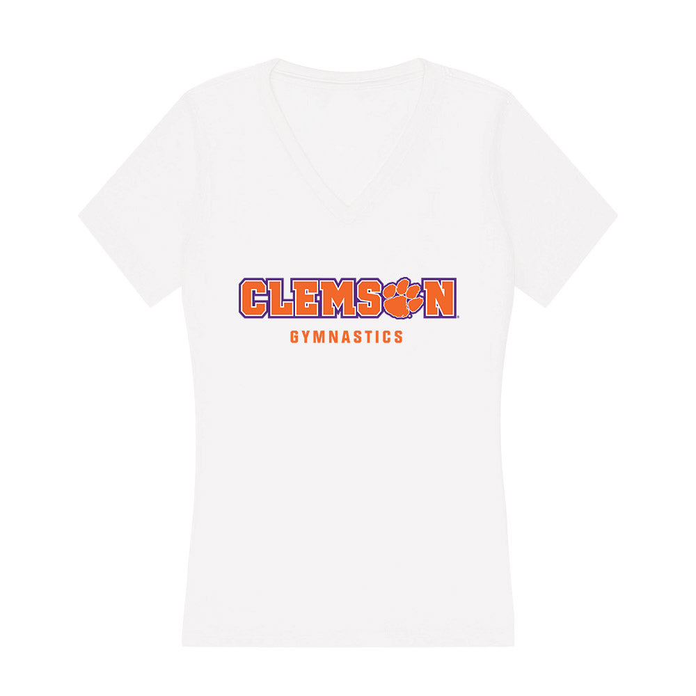 Clemson - NCAA Women's Gymnastics : Gabrielle Clark - Women's V-Neck T-Shirt-0