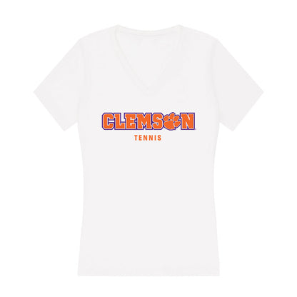 Clemson - NCAA Men's Tennis : Sebastian Bielen - Women's V-Neck T-Shirt-0