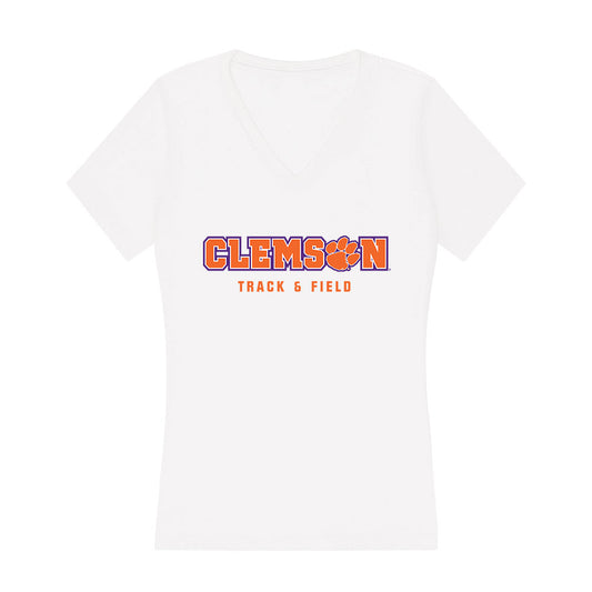 Clemson - NCAA Women's Track & Field : Sade Gray - Women's V-Neck T-Shirt-0