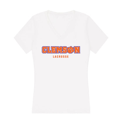 Clemson - NCAA Women's Lacrosse : Emma Penczek - Women's V-Neck T-Shirt-0