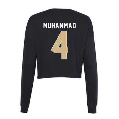 FSU - NCAA Men's Basketball : Shahid Muhammad - Women's Cropped Crew Fleece-1