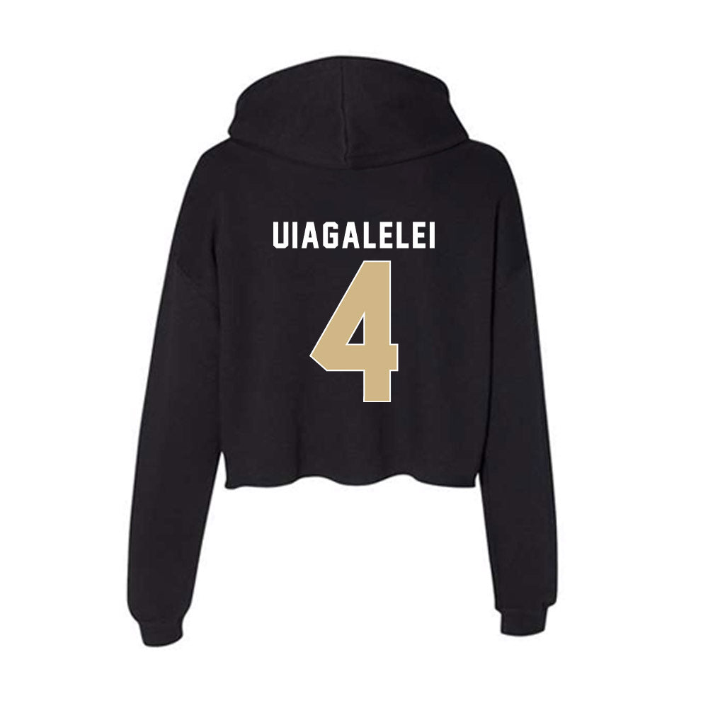 FSU - NCAA Football : DJ Uiagalelei - Women's Crop Fleece Hoodie-1