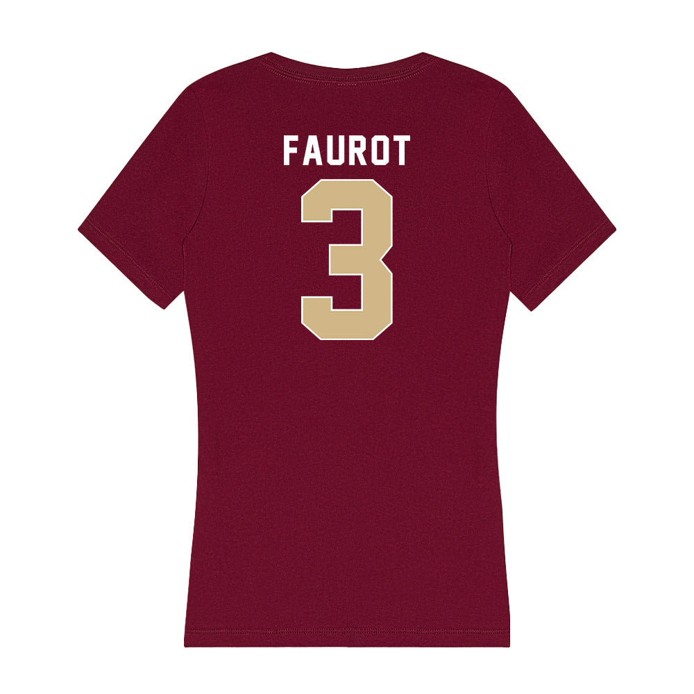 FSU - NCAA Baseball : Drew Faurot - Women's V-Neck T-Shirt-1