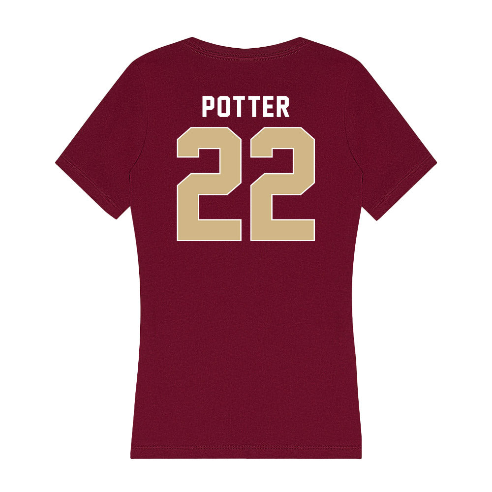 FSU - NCAA Softball : Annie Potter - Women's V-Neck T-Shirt-1