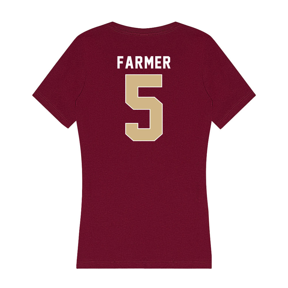 FSU - NCAA Football : Joshua Farmer - Women's V-Neck T-Shirt-1