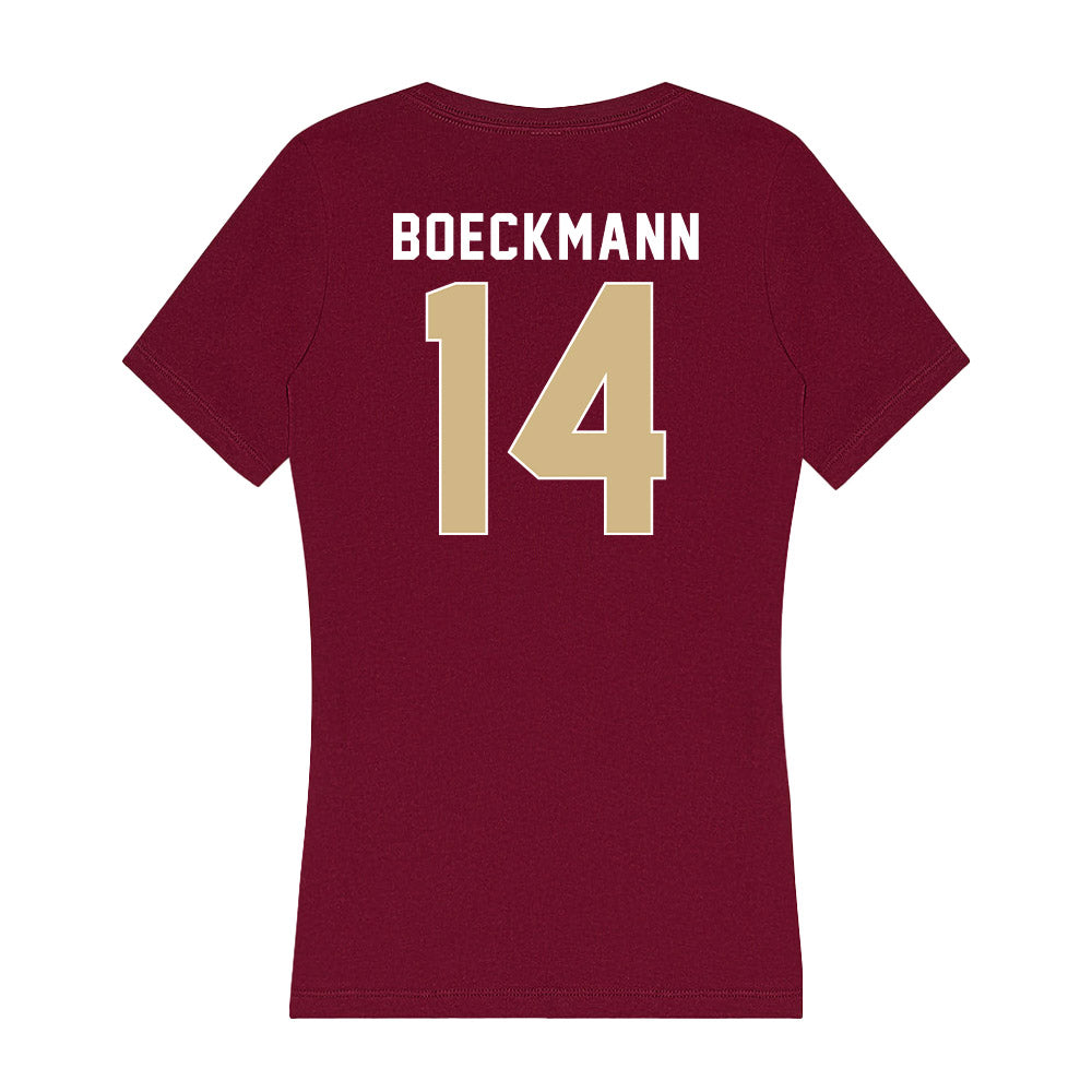 FSU - NCAA Women's Soccer : Carissa Boeckmann - Women's V-Neck T-Shirt-1