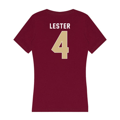 FSU - NCAA Football : Charles Lester - Women's V-Neck T-Shirt-1