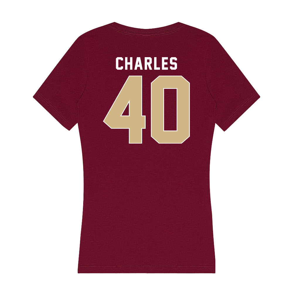 FSU - NCAA Baseball : Joseph Charles - Women's V-Neck T-Shirt-1