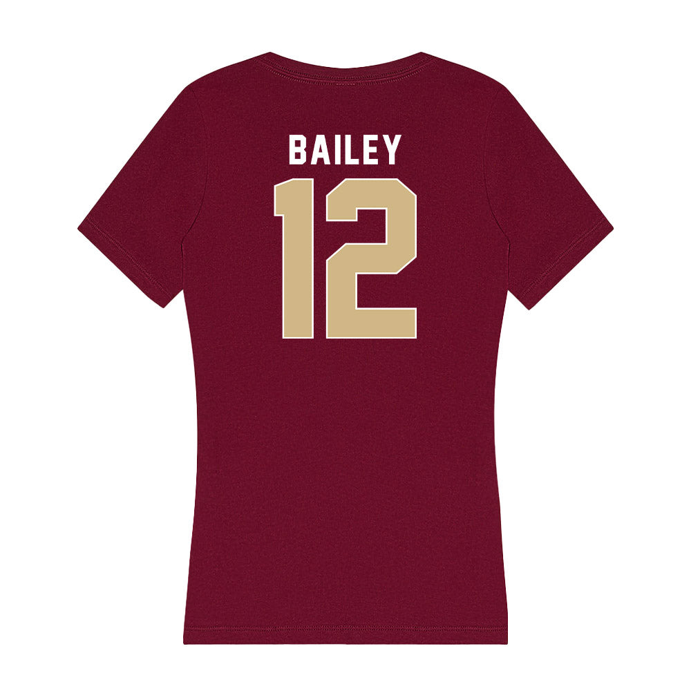 FSU - NCAA Baseball : Myles Bailey - Women's V-Neck T-Shirt-1