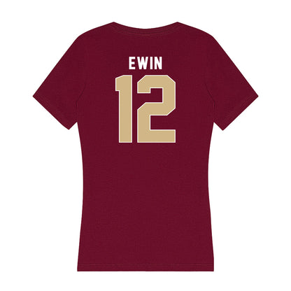 FSU - NCAA Men's Basketball : Malique Ewin - Women's V-Neck T-Shirt-1