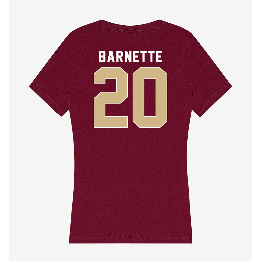 FSU - NCAA Women's Lacrosse : Emily Barnette - Women's V-Neck T-Shirt-1