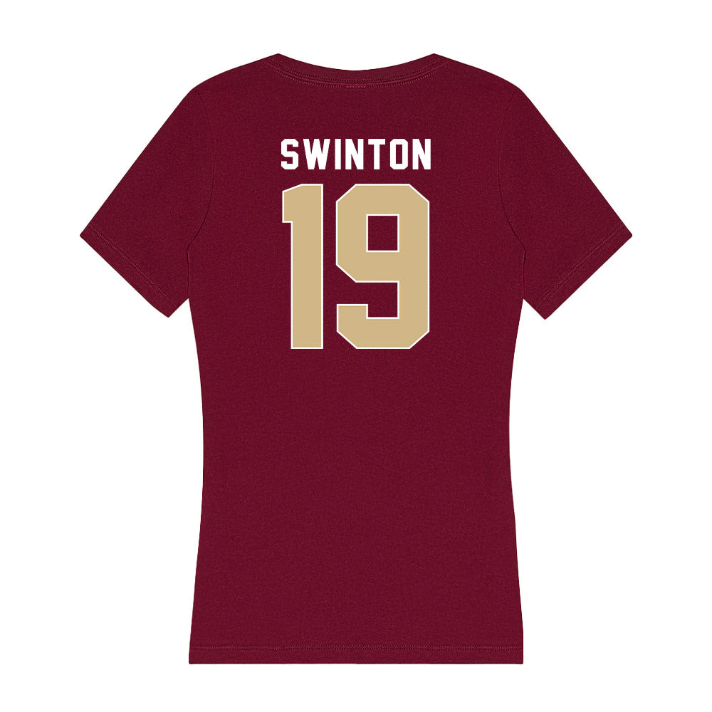 FSU - NCAA Men's Basketball : AJ Swinton - Women's V-Neck T-Shirt-1