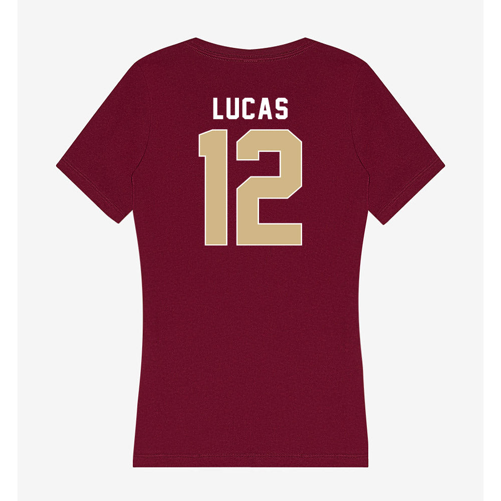 FSU - NCAA Football : Jaylin Lucas - Women's V-Neck T-Shirt-1