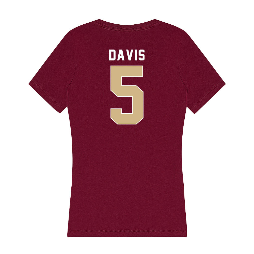 FSU - NCAA Men's Basketball : Daquan Davis - Women's V-Neck T-Shirt-1