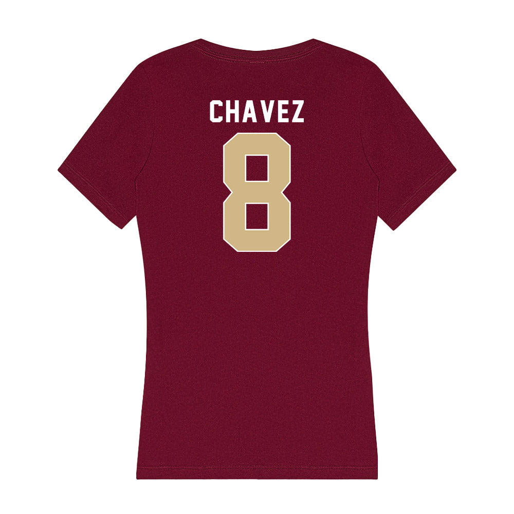 FSU - NCAA Women's Basketball : Morelia Chavez - Women's V-Neck T-Shirt-1