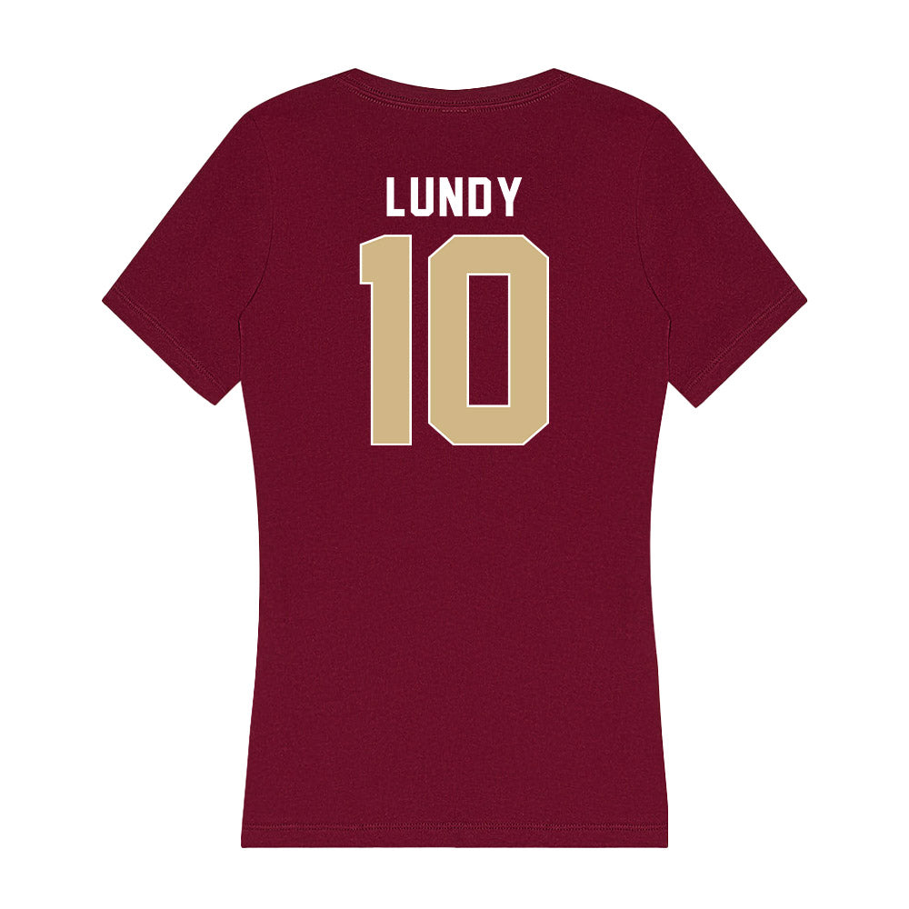 FSU - NCAA Football : DJ Lundy - Women's V-Neck T-Shirt-1