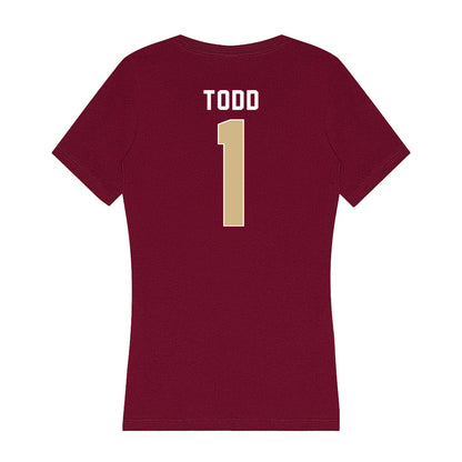 FSU - NCAA Women's Soccer : Adelyn Todd - Women's V-Neck T-Shirt-1