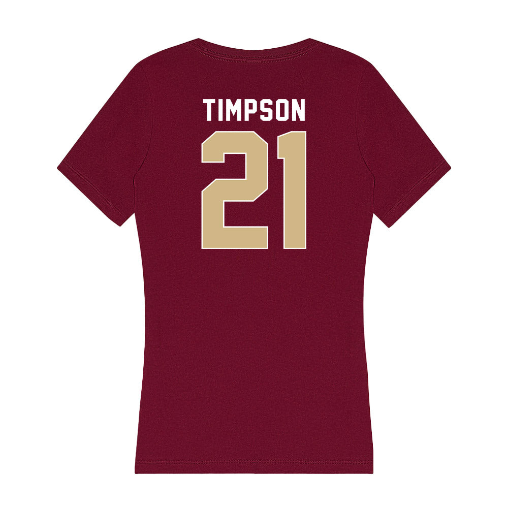 FSU - NCAA Women's Basketball : Makayla Timpson - Women's V-Neck T-Shirt-1