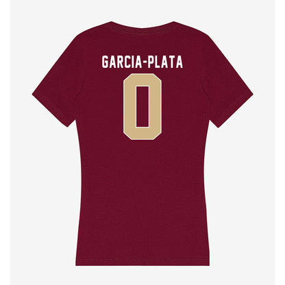 FSU - NCAA Men's Basketball : Maximo Garcia-Plata - Women's V-Neck T-Shirt-1