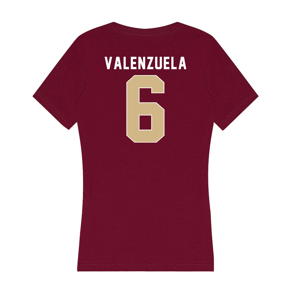 FSU - NCAA Women's Basketball : Mariana Valenzuela - Women's V-Neck T-Shirt-1