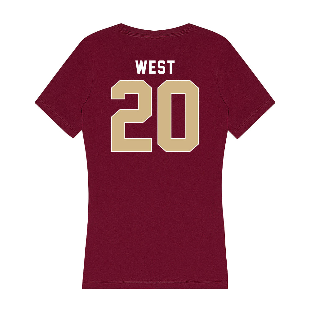 FSU - NCAA Baseball : Jaxson West - Women's V-Neck T-Shirt-1