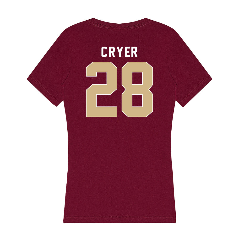 FSU - NCAA Football : Justin Cryer - Women's V-Neck T-Shirt-1