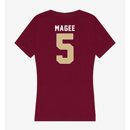 FSU - NCAA Men's Basketball : Kobe MaGee - Women's V-Neck T-Shirt-1