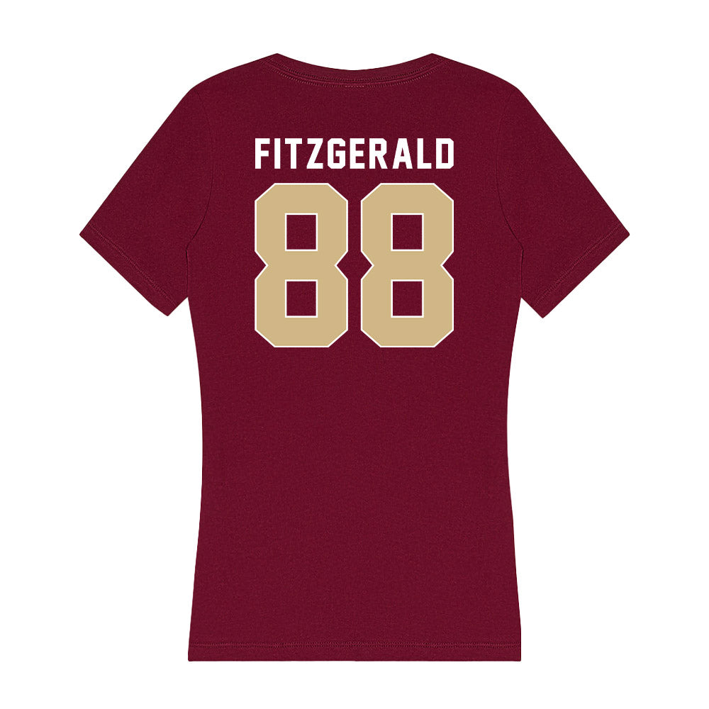 FSU - NCAA Football : Ryan Fitzgerald - Women's V-Neck T-Shirt-1