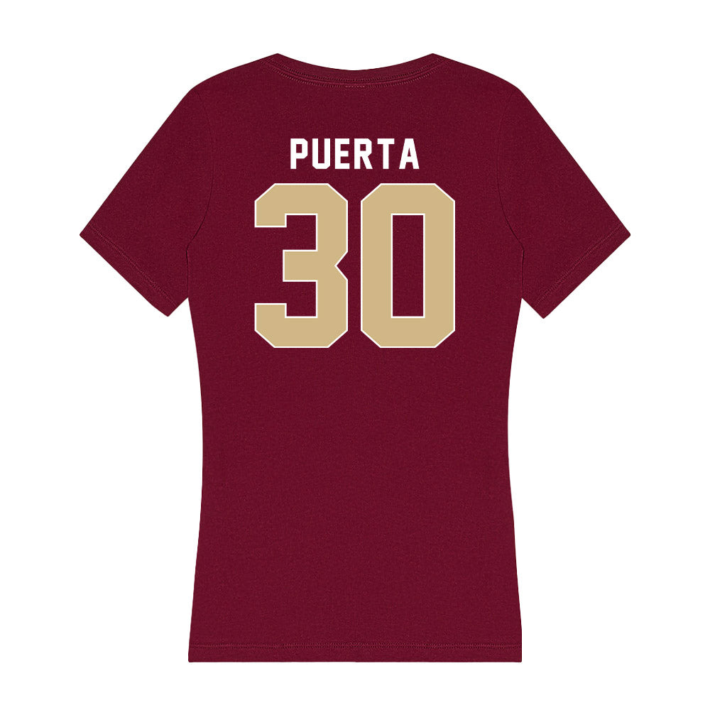 FSU - NCAA Women's Soccer : Ashlyn Puerta - Women's V-Neck T-Shirt-1