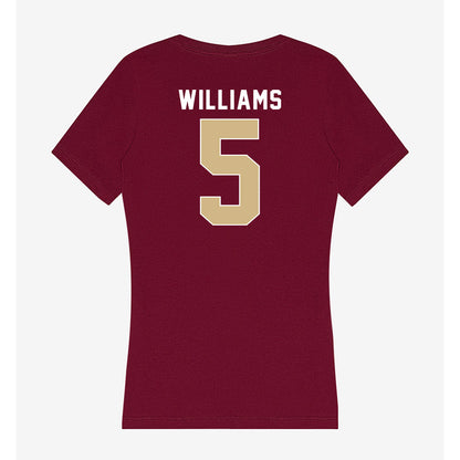 FSU - NCAA Football : Roydell Williams - Women's V-Neck T-Shirt-1