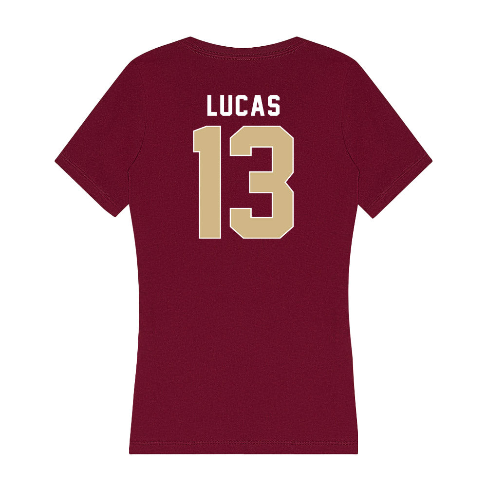 FSU - NCAA Football : Jaylin Lucas - Women's V-Neck T-Shirt-1