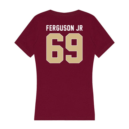 FSU - NCAA Football : TJ Ferguson Jr - Women's V-Neck T-Shirt-1