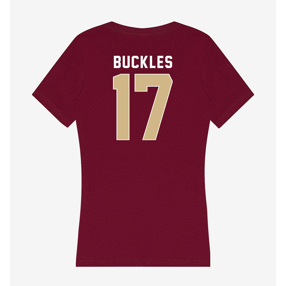 FSU - NCAA Baseball : Charlie Buckles - Women's V-Neck T-Shirt-1