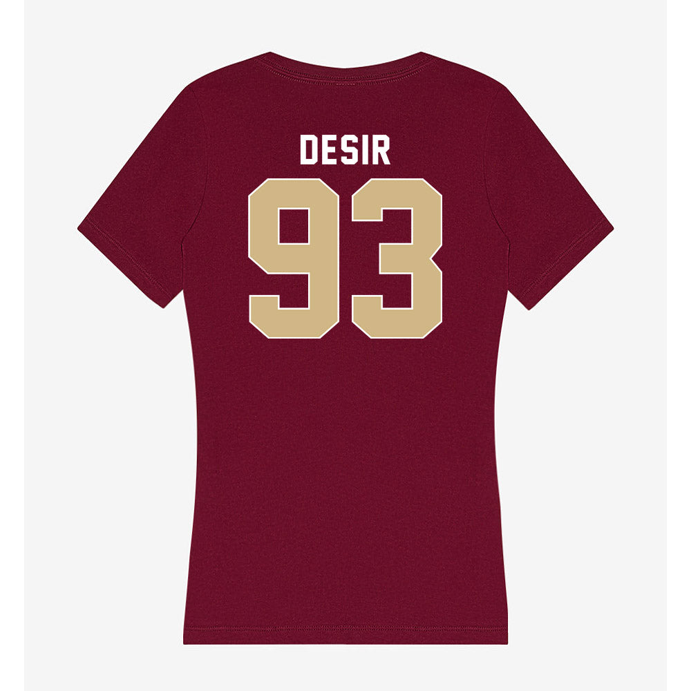 FSU - NCAA Football : Mandrell Desir - Women's V-Neck T-Shirt-1