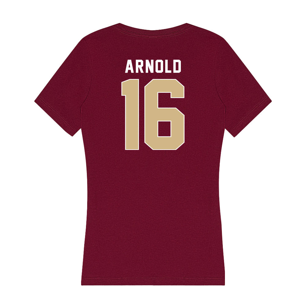 FSU - NCAA Baseball : Jamie Arnold - Women's V-Neck T-Shirt-1