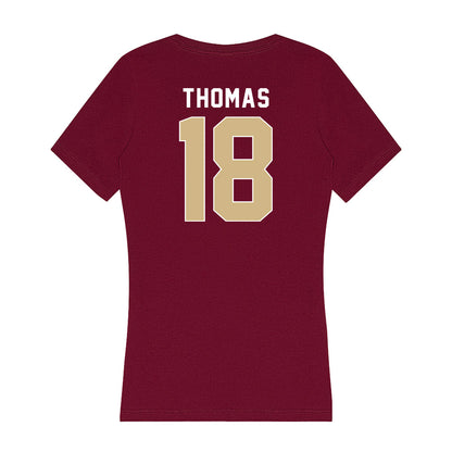 FSU - NCAA Football : Landen Thomas - Women's V-Neck T-Shirt-1