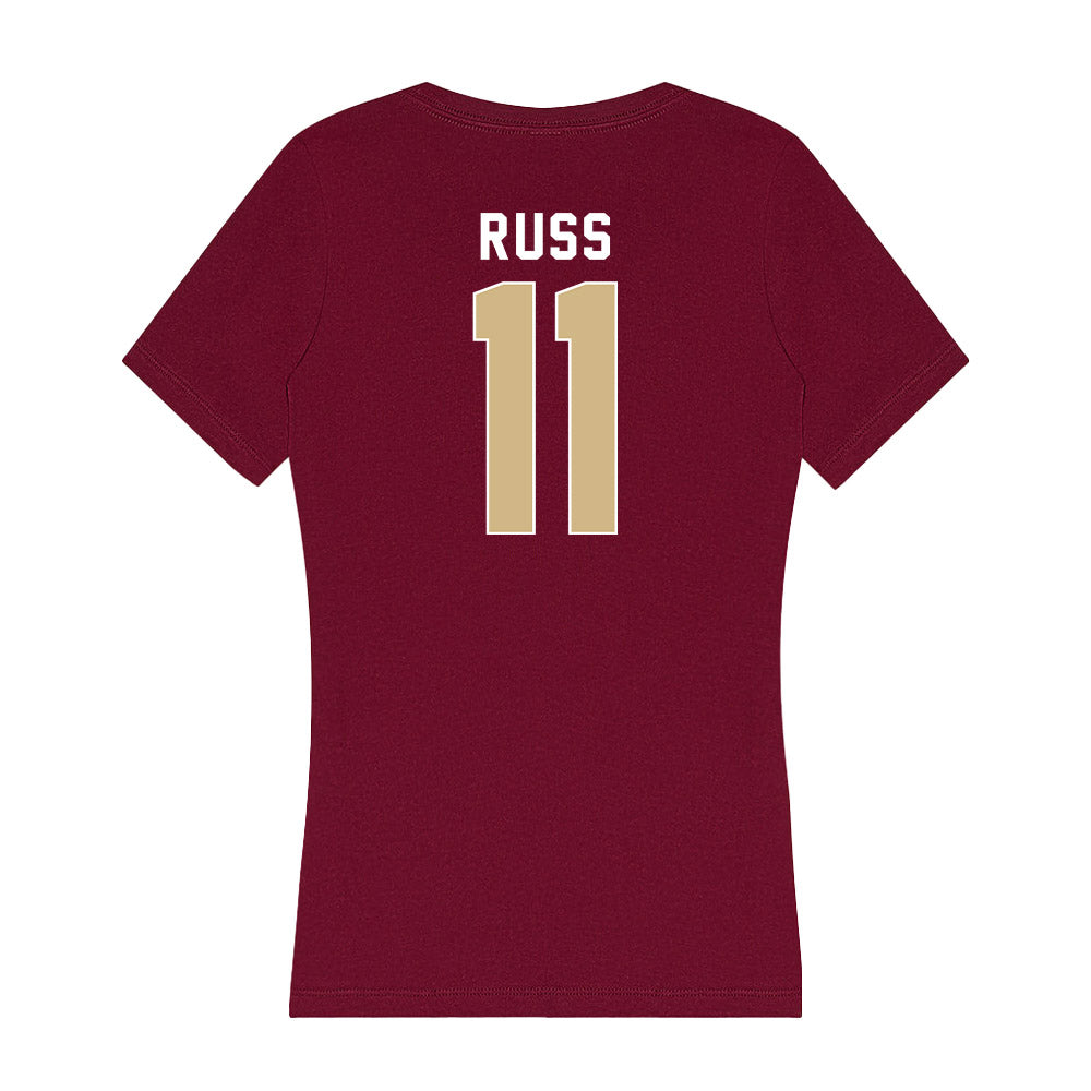 FSU - NCAA Women's Volleyball : Caylan Russ - Women's V-Neck T-Shirt-1