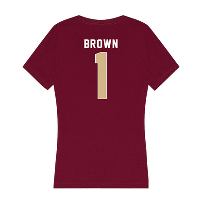 FSU - NCAA Football : Shyheim Brown - Women's V-Neck T-Shirt-1