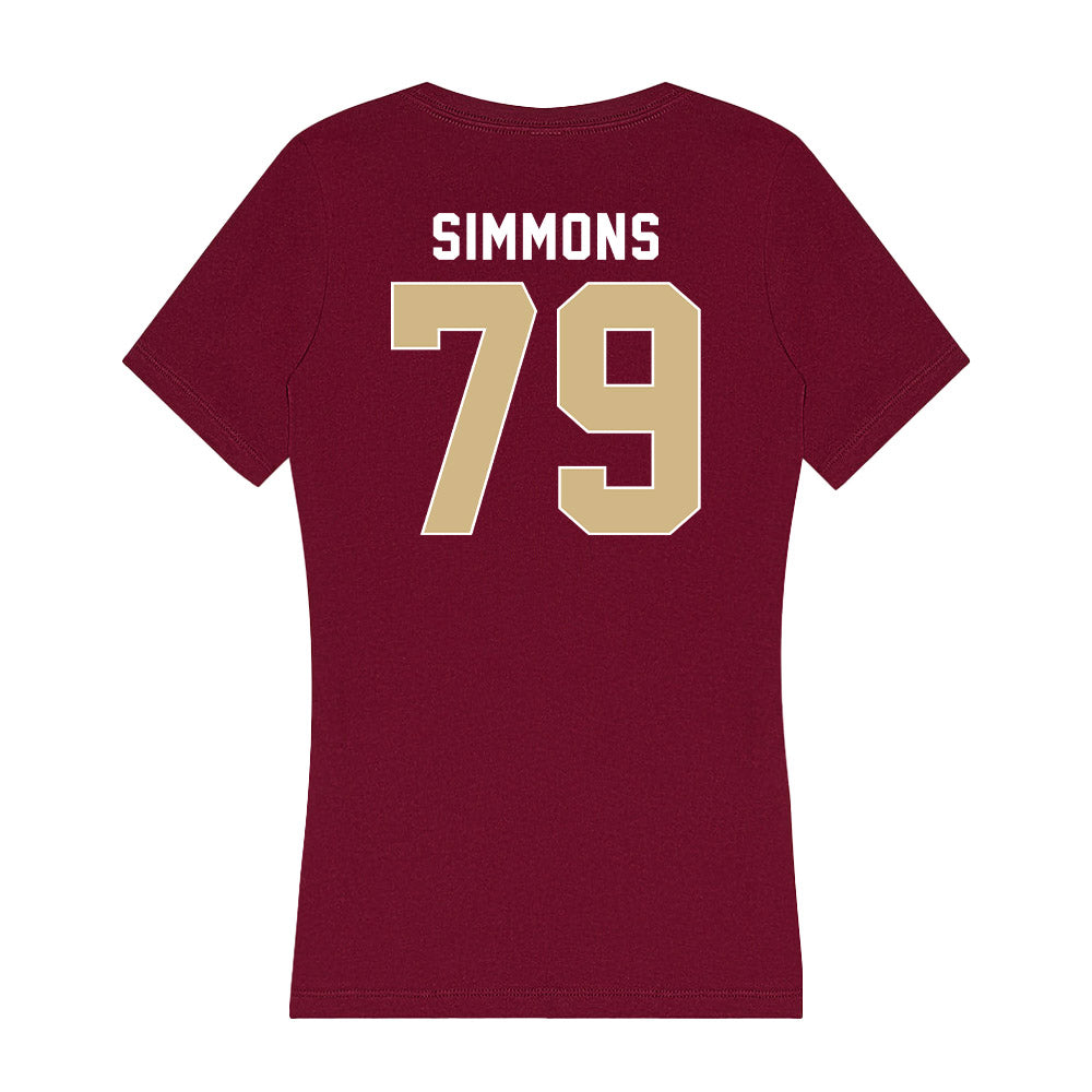 FSU - NCAA Football : Lucas Simmons - Women's V-Neck T-Shirt-1